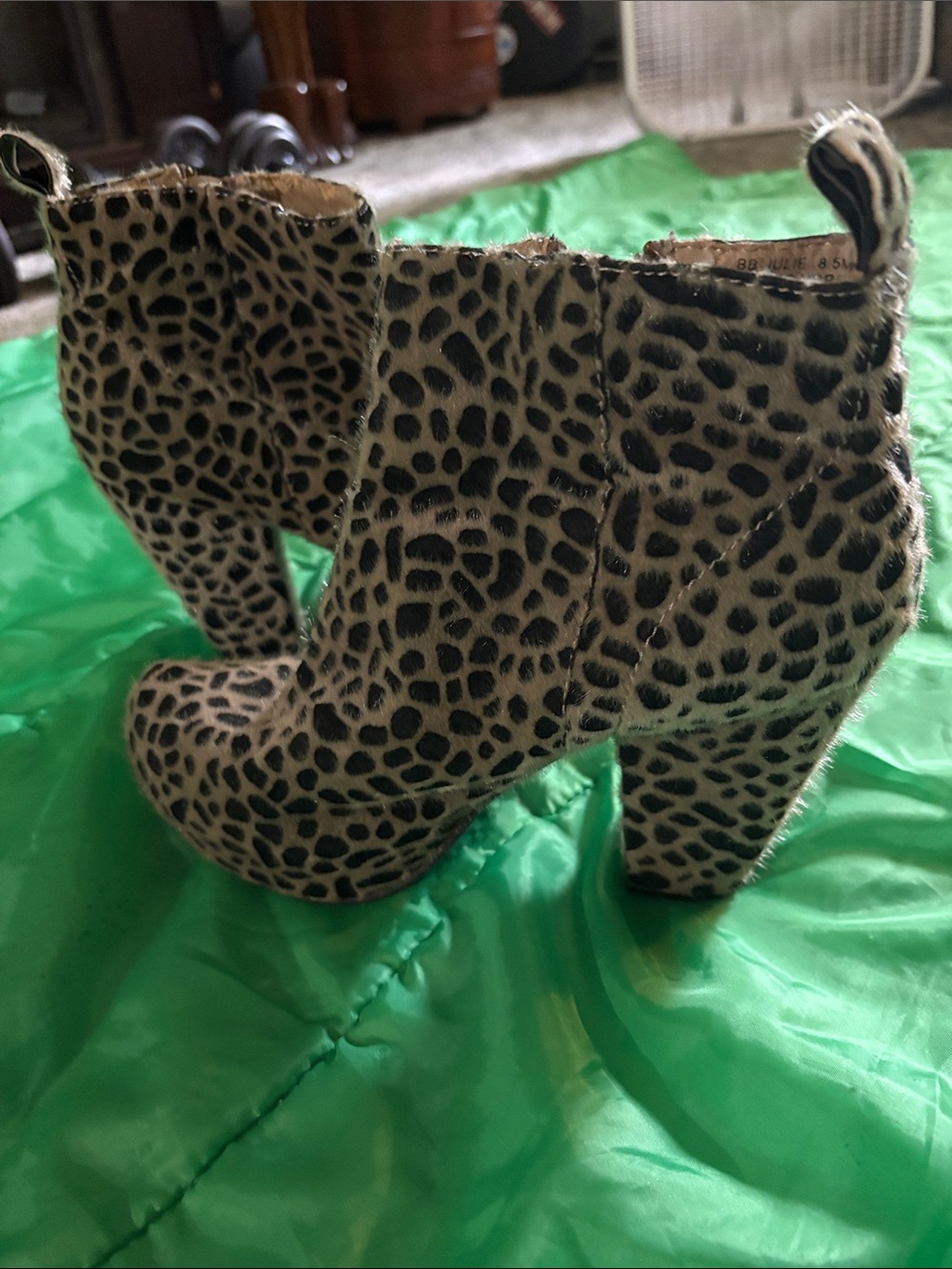 Big Buddha Leopard-Print Platform Ankle Boots - Taupe/Black